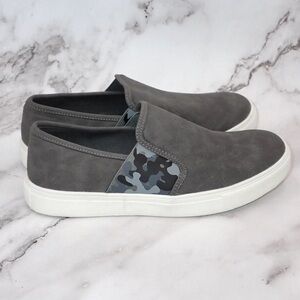 London Fog Glasgow Slip On Boys Gray Camo Sneakers CL30231Y Size 6Y